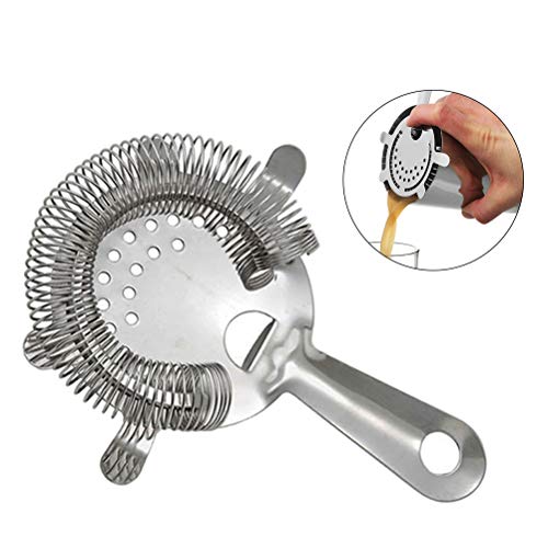 Calayu Barsieb, Edelstahl Cocktail Strainer Kreuz Bartending Filter Sieb DIY Cocktail Sieb Bartending Werkzeuge Bar… – Bild 3
