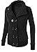 LTYY Women's Multicolor Hooded Double-Breasted Cashmere Coat