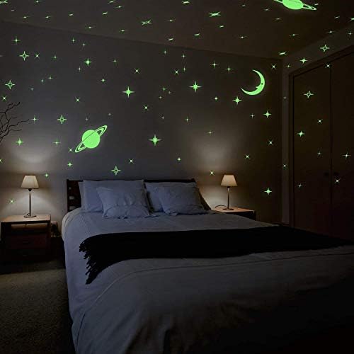 Kolossalz Galaxy of Stars Radium Glow in The Dark Wall Sticker (Pack of 10 Sheets)