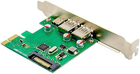 Noblik PCI-E X4 SuperSpeed USB 3.1 Type-C + A Socket Expansion Card 2A1C Port VL805