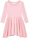 Arshiner Girls' Cotton Long Sleeve Twirly Skater Party Dress