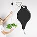 Ogrmar 2PCS Plant Pulley Retractable Pulley Plant Hanger Hanging Flower Basket Hook Hanger for Garden Baskets Pots and Birds Feeder in Different Height Lower and Raise Pack of 2 (Black)