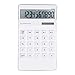 Calculator,10 Digits Electronic Desktop Calculator, Solar and Battery Dual Powered Office Calculator with Titled LCD Display by EverPlus,Pure White