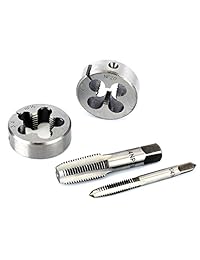 Zoostliss   Juego de grifo y troquel de acero de tungsteno (titanio SAE y herramientas métricas, 110 piezas)