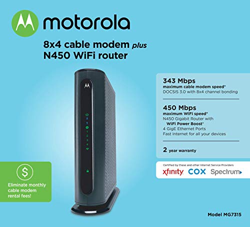 Motorola MG7315 Modem Router Combo - Image 3