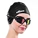 Firesara Swim Cap Swimming Goggles, Swimming Cap for Long Hair Swimming Glasses Anti Fog UV Protection for Adults Youth Men Women Boys Kids with Nose Clip Ear Plugs Sets