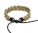 Nove Jewelry Leather Hawaiian Surfer Style Natural Hemp Braided Bracelet Handmade Bracelet Adjustable Cord