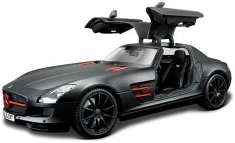Mercedes SLS AMG Gullwing Matt Black 1/18 by Maisto 36196