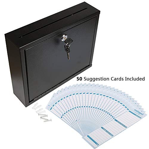 Kyodoled Suggestion Box with Lock Wall Mounted,Mail Box, Key Drop Box