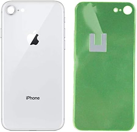 Apple iPhone 8 Replacement Back Glass Cover Back Battery Door w/Pre-Installed Adhesive,Best Version Apple iPhone 8 All Models OEM Replacement (White)