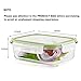 LIVING EXPRESS 3 Pieces Glass Food Storage Container Set with Snap Locking Lid,Airtight,Microwave,Oven,Freezer,Dishwasher Safe,BPA-Free (Large Square)