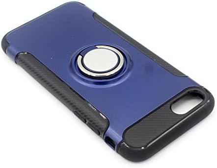 LaLoMo Shockproof Magnetic Car Holder Ring Kickstand TPU PC Armour Case For Iphone 7/8 (Blue)