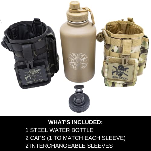 Iron Infidel Battle Bottle Half Gallon Insulated Water Bottle with