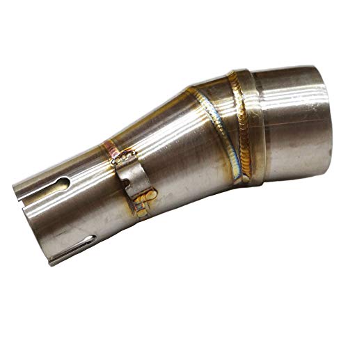Unlimited Rider Motorcycle Exhaust Middle Pipe Stainless Steel Mid-Pipe 51mm Adapter Inlet Slip-On Connector for Kawasaki Z250 Z300 2008-2017, Ninja 300 EX300 2013-2017, Ninja 250 R EX250 08-12 250R