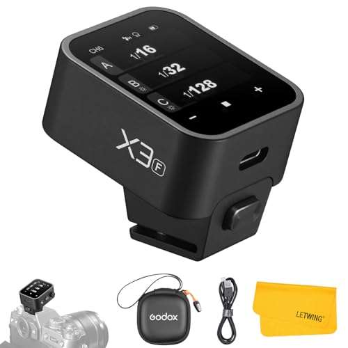 Photo 1 of Godox X3F X3-F TTL Wireless Flash Trigger for Fujifilm Camera, 2.4G Wireless Touchscreen Flash Transmitter, Support TTL Auto/Manual/Multi Flash, Built-in Lithium Battery, High-Definit OLED Screen