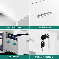 YITAHOME File Cabinet with Charging Station, Mobile