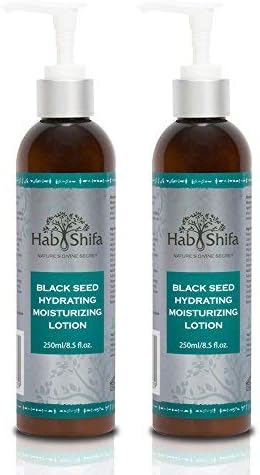Hab Shifa Black Seed Oil Moisturizing Lotion – Hydrating Natural Formula with Rosehip Oil, Shea Butter and Aloe Vera – 8.5 Ounces, 2 Pack