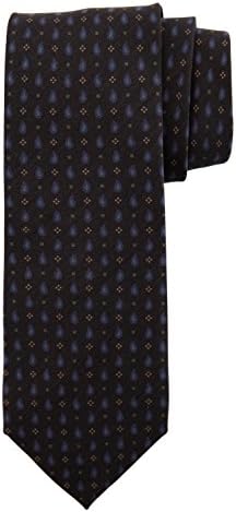 Robert Jensen Finest Silk Handmade Men's Neck Tie - Printed - Madder micro-Paisley (Brown)