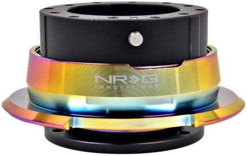 NRG Steering Wheel Quick Release Gen 2.5 (Black with Diamond Cut Neochrome Ring) (Part: SRK-280BK-MC) FREE Standard Shipping