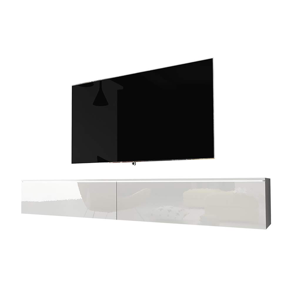 Selsey-Kane-Mueble-TV-FlotanteMesa-TVMueble-para-SalonMueble-TV-Suspendido-180-cm-con-LED-Blanco-MatteBlanco