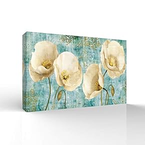 Wall26-Canvas Wall Art-Vintage Flower-Giclee Painting Wall Art for Bedroom Living Room Home Decoration - 12x18 inches