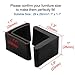 uxcell 10 Pcs Rubber Covers Furniture L Shaped Angle Iron Legs Cap Pads 29mm x 29mm Black