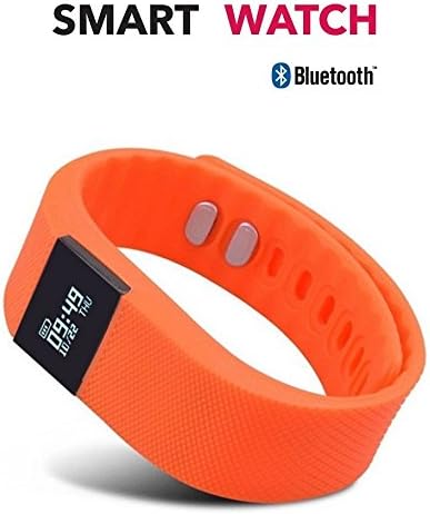 Bluetooth Smart Watch Bracelet Wrist band TW64 Calorie Counter Pedometer Sport Activity Tracker For iPhone Samsung Android IOS Phone (Orange)