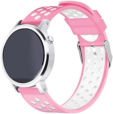 Sumsung Gear S3 Frontier / Classic Watch Band, Vitech 22mm Soft Silicone Nike Sport Quick Release Watch Strap Wristband for Samsung Gear S3 Frontier / S3 Classic Sports 22mm Smart Watch (White/Pink)