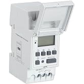 12V 7 Day, 24 hrs Programmable Timer 12VDC, 16A @240Vac Relay Switch, DIN Mount 12 V