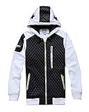 Madhero Men's Contract Color Full-zipper Fashion Hoodie