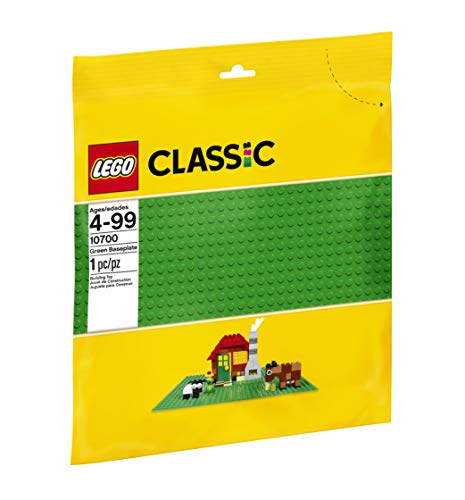 LEGO Classic Green Baseplate 2304 Supplement for Building, Playing, and Displaying Creations, 10in x 10in, Large Building Base Accessory for Kids and Adults (1 Piece)