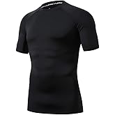 LAFROI Men's Long Sleeve UPF 50+ Baselayer Performance Compression Shirt Rash Guard-CLY08D