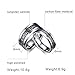 Sunrise100 6mm and 8mm Lovers Tungsten Ring Engagement Wedding Band Ring with White-Plated Celtic Knot Triquetra Over Black Carbon Fiber Inlay for Couples