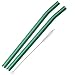 Hummingbird Glass Straws Teal Bent 9 in x 9.5 mm Eco Friendly 2 Pack With Cleaning Brush