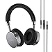 Satechi Aluminum Bluetooth Wireless Headphones with Enhanced Bass 3.5mm Audio-Out Jack - Compatible with iPhone 12 Pro Max/12 Pro/12 Mini/ 12, 2020 iPad Pro, 2020 iPad Air (Space Gray)