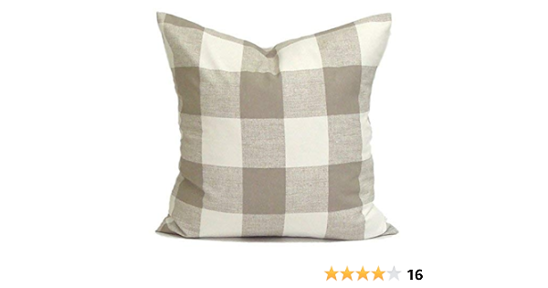 tan plaid pillows