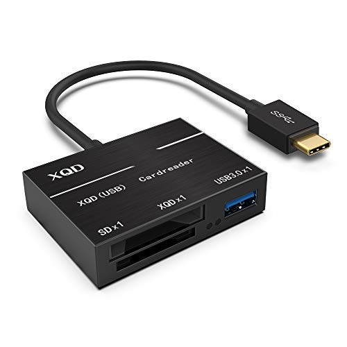Moveski 9189C Type C XQD Card Reader USB C SD XQD Card Reader Aluminum Alloy Flash Memory Card Reader for Sony G Series Lexar USB Mark Card