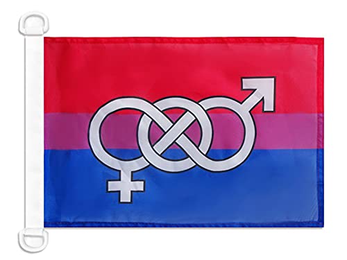 AZ FLAG Bisexual Symbol Nautical Flag 18''x 12'' for Outdoor and Boat, Bi-Pride LGBT Banner Knitted Polyester with Two Plastic Rings 30 x 45 cm — image 1