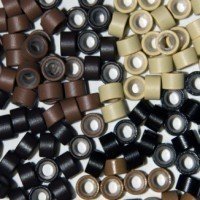 100 Multi Color 5Mm Silicone Lined Micro-Ring Links Beads Linkies For I Stick Hair Extension Installation And Feathers