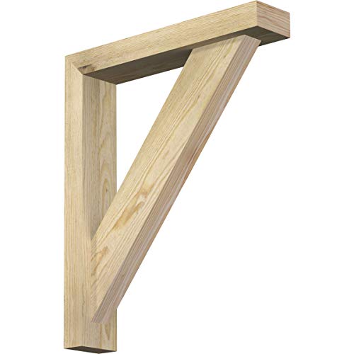 Ekena Millwork BKT0402X20X24TRA05RDF Traditional Block Bracket w/Offset Brace,…
