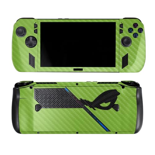 Carbon Fiber Skin Compatible with Asus ROG Ally X - Solid Lime Green - Premium…