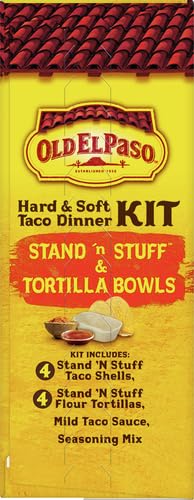 OLD EL PASO STAND ‘N STUFF SHELLS AND TORTILLA BOWLS, HARD & SOFT TACO DINNER KIT, 9.4 OZ.