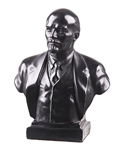 Soviet Russian USSR Leader Vladimir Lenin Stone Bust Statue Sculpture 18 cm black