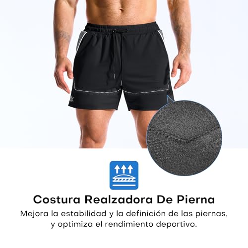 ZENWILL DRI-Armor Men's Sport Zip Shorts Running Shorts, Lightweight Gym Shorts Quick Dry
