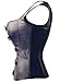 KIWI RATA Women's Punk Rock Faux Leather Buckle-up Corset Bustier Basque with G-String