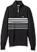 Calvin Klein Boys' Half Zip Sweater, Black/White/Grey 4023, 14-16
