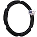 Everything Automobiles Black Steering Wheel Cover Odorless - Warmer Hands in Winter, Cooler Hands in Summer, Includes American Style Air Freshener