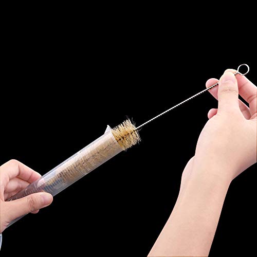 DEPEPE 5pcs Clear Plastic Graduated Cylinders with 6pcs Plastic Beakers and 1 Test Tube Brushes