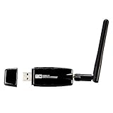 BOGZON USB WIFI Adapter- 802.11N Wireless Internet Dongle For PC/Mac , Including 300M Outer Demountable Sma 2dBi Antenna, Black