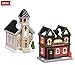Cobblestone Corners Miniature Christmas Village Complete 2019 Set - 28 Pieces - Houses, Trees, Decorations, & Villager Figurines - Dickens Style Holiday Winter Display Sets, Can be Lit with Tea Lights